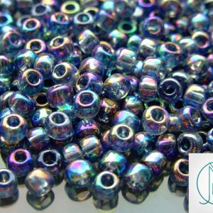 10g 176B Transparent Grey Rainbow Toho Seed Beads 3/0 5.5mm Michael's UK Jewellery