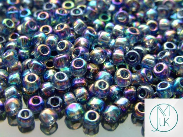 10g 176B Transparent Grey Rainbow Toho Seed Beads 3/0 5.5mm Michael's UK Jewellery