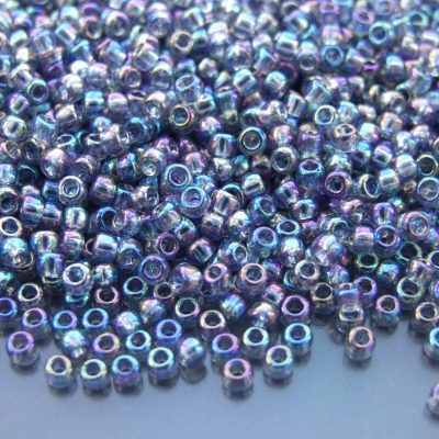 TOHO Seed Beads 176B Transparent Grey Rainbow 8/0 beadsmouse.co.uk