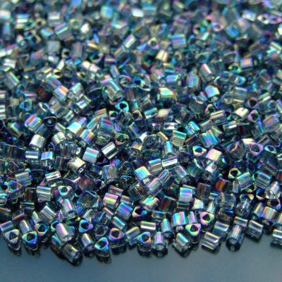 10g 176B Transparent Grey Rainbow Toho Triangle Seed Beads 11/0 2mm Michael's UK Jewellery