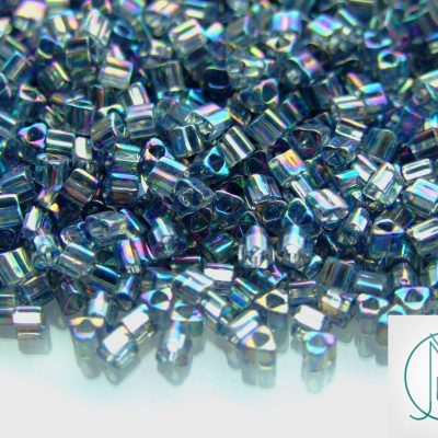 10g 176B Transparent Grey Rainbow Toho Triangle Seed Beads 8/0 3mm Michael's UK Jewellery