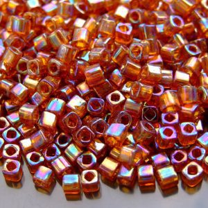 10g 177 Transparent Smoky Topaz Rainbow Toho Cube Seed Beads 4mm Michael's UK Jewellery