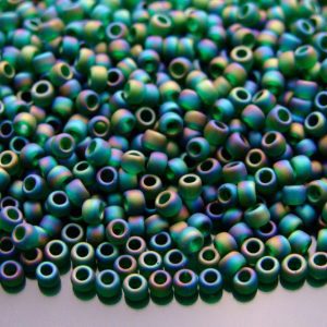 10g 179F Transparent Rainbow Frosted Green Emerald Toho Seed Beads 8/0 3mm Michael's UK Jewellery