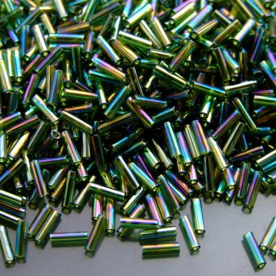 10g 180 Trans Olivine Rainbow Toho Bugle Seed Beads 6mm Michael's UK Jewellery