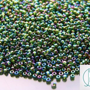 20g TOHO Beads 180 Transparent Olivine Rainbow 11/0 beads mouse