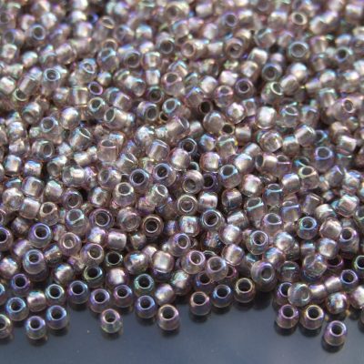 TOHO Seed Beads 1807 Silver Lined Gray Rainbow 8/0 beads mouse