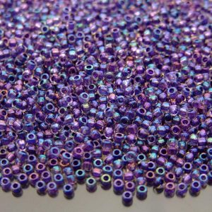 TOHO Seed Beads 181 Inside Color Crystal Tanzanite Rainbow 11/0 beads mouse