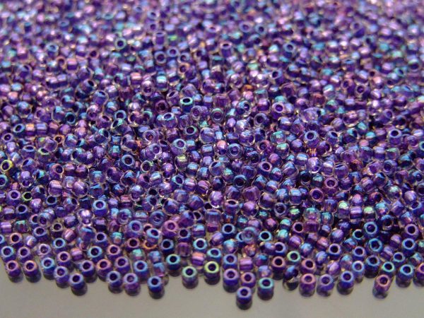 TOHO Seed Beads 181 Inside Color Crystal Tanzanite Rainbow 11/0 beads mouse
