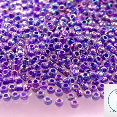 TOHO Seed Beads 181 Inside Color Crystal Tanzanite Rainbow 8/0 beads mouse