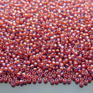 10g 1824 Inside Color Rainbow Alexandrite/Opaque Orange Lined Toho Seed Beads 11/0 2.2mm Michael's UK Jewellery