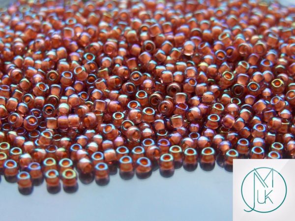 10g 1850 Inside Color Topaz/Muave Rainbow Toho Seed Beads 8/0 3mm Michael's UK Jewellery