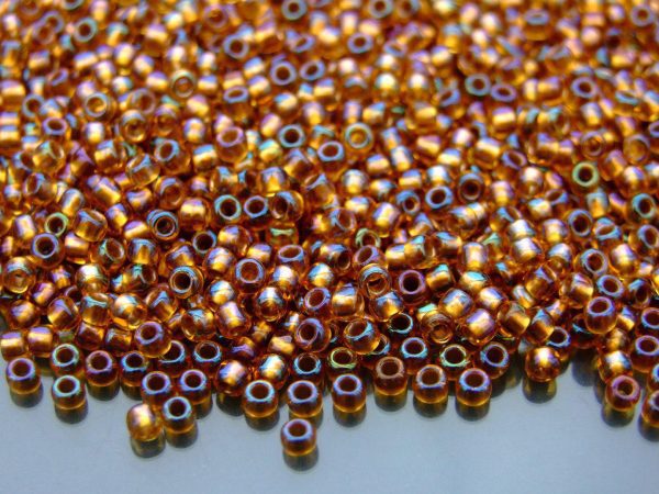 10g 1853 Transparent Rainbow Honey Comb Toho Seed Beads 8/0 3mm Michael's UK Jewellery