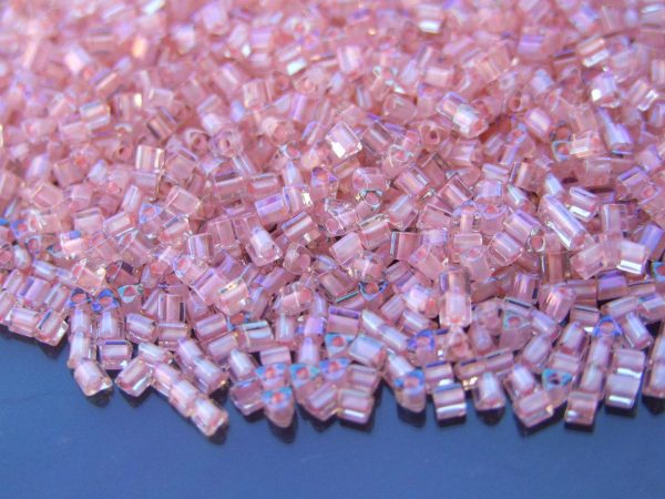 10g 191 Inside Color Rainbow Soft Pink Toho Triangle Seed Beads 11/0 2mm Michael's UK Jewellery