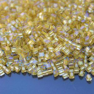 10g 192 Inside Color Crystal/Yellow Lined Toho Triangle Seed Beads 11/0 2mm Michael's UK Jewellery