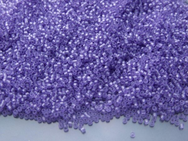 10g 19F Transparent Frosted Sugar Plum Toho Seed Beads 15/0 1.5mm Michael's UK Jewellery