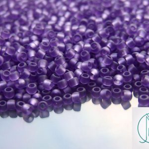 10g 19F Transparent Frosted Sugar Plum Toho Seed Beads 8/0 3mm Michael's UK Jewellery