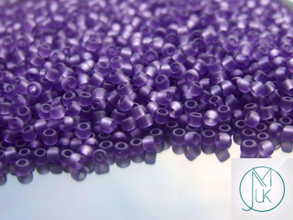 TOHO Seed Beads 19F Transparent Frosted Sugar Plum 8/0 beads mouse