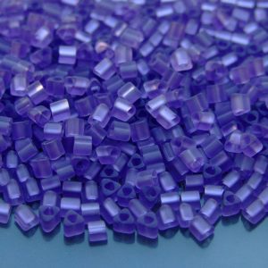 10g 19F Transparent Frosted Sugar Plum Toho Triangle Seed Beads 8/0 3mm Michael's UK Jewellery