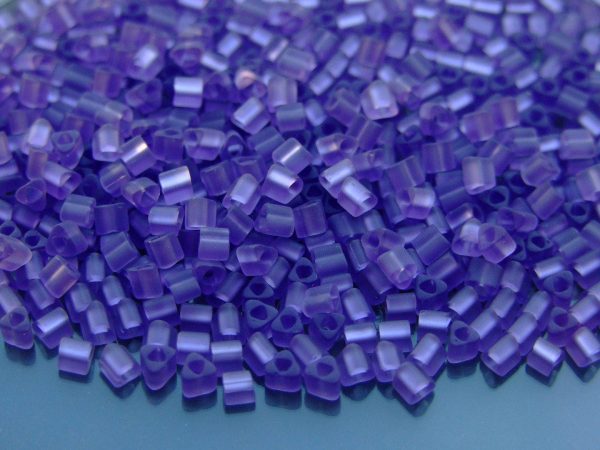 10g 19F Transparent Frosted Sugar Plum Toho Triangle Seed Beads 8/0 3mm Michael's UK Jewellery