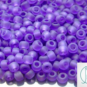 10g 19F Transparent Sugar Plum Frosted Toho Seed Beads 3/0 5.5mm Michael's UK Jewellery