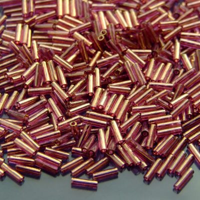 10g 203 Gold Lustered Light Amethyst Toho Bugle Seed Beads 6mm Michael's UK Jewellery