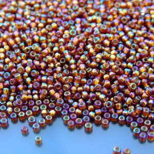 10g 2034 Silver Lined Rainbow Topaz Toho Seed Beads 11/0 2.2mm Michael's UK Jewellery