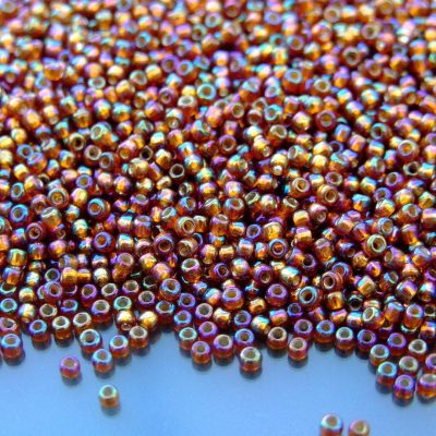 TOHO Seed Beads 2034 Silver Lined Rainbow Topaz 11/0 beadsmouse.co.uk