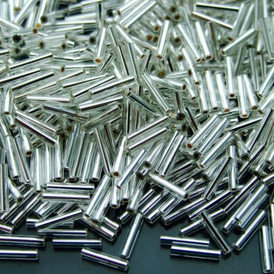 10g 21 Silver Lined Crystal Toho Bugle Seed Beads 6mm Michael's UK Jewellery