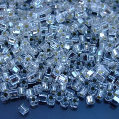 10g 21 Silver Lined Crystal Toho Cube Seed Beads 3mm Michael's UK Jewellery