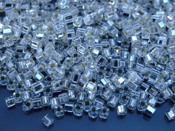 10g 21 Silver Lined Crystal Toho Cube Seed Beads 3mm Michael's UK Jewellery
