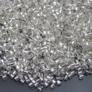 10g 21 Silver Lined Crystal Toho Hexagon Seed Beads 11/0 2mm Michael's UK Jewellery