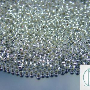 10g 21 Silver Lined Crystal Toho Seed Beads 11/0 2.2mm Michael's UK Jewellery