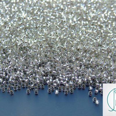10g 21 Silver Lined Crystal Toho Seed Beads 15/0 1.5mm Michael's UK Jewellery