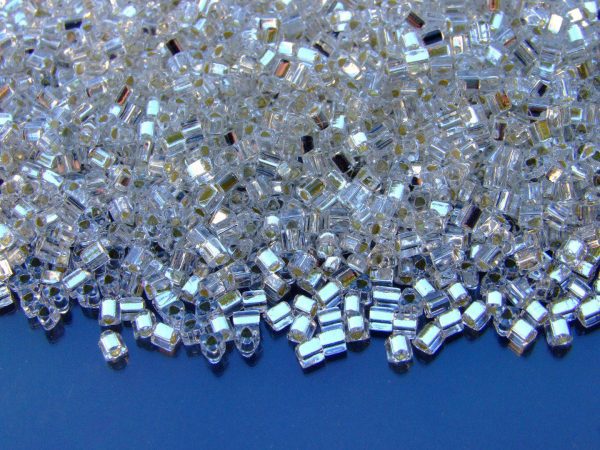 10g 21 Silver Lined Crystal Toho Triangle Seed Beads 11/0 2mm Michael's UK Jewellery