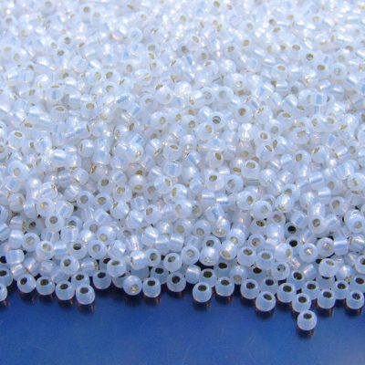 TOHO Seed Beads 2100 Silver Lined Milky White 11/0 beads mouse