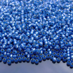 10g 2102 Silver Lined Milky Montana Blue Toho Seed Beads 11/0 2.2mm Michael's UK Jewellery