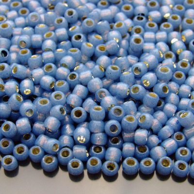 10g 2102 Silver Lined Milky Montana Blue Toho Seed Beads Size 6/0 4mm Michael's UK Jewellery