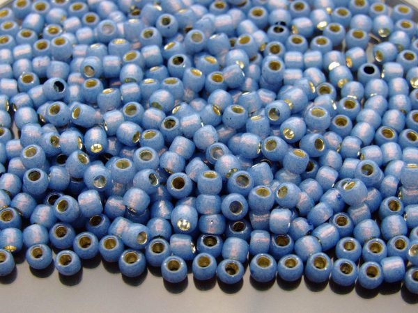 10g 2102 Silver Lined Milky Montana Blue Toho Seed Beads Size 6/0 4mm Michael's UK Jewellery