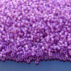 TOHO Seed Beads 2108 Silver Lined Milky Amethyst 11/0 beads mouse