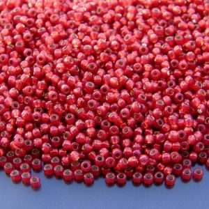 10g 2113 Silver Lined Milky Pomegranate Toho Seed Beads 11/0 2.2mm Michael's UK Jewellery