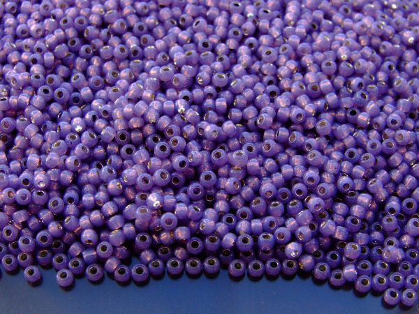 10g 2124 Silver Lined Milky Lavender Toho Seed Beads 11/0 2.2mm Michael's UK Jewellery