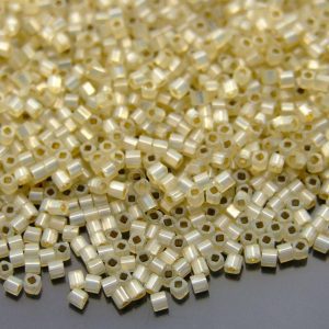 10g 2125 Silver Lined Milky Light Jonquil Toho Cube Seed Beads 1.5mm Michael's UK Jewellery