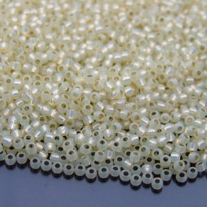 TOHO Seed Beads 2125 Silver Lined Milky Light Jonquil 11/0 beads mouse