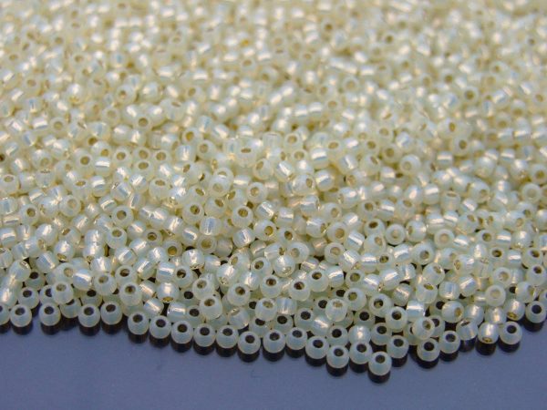 TOHO Seed Beads 2125 Silver Lined Milky Light Jonquil 11/0 beads mouse