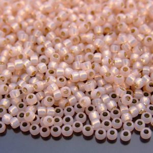 10g 2126 Silver Lined Milky Peachy Pink Toho Seed Beads 8/0 3mm Michael's UK Jewellery
