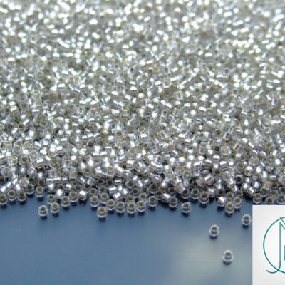 10g 21F Silver Lined Frosted Crystal Toho Seed Beads 15/0 1.5mm Michael's UK Jewellery