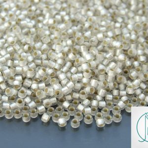 TOHO Seed Beads 21F Silver Lined Frosted Crystal 8/0 beads mouse