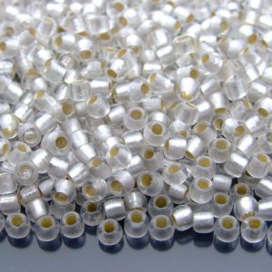 10g 21F Silver Lined Frosted Crystal Toho Seed Beads Size 6/0 4mm Michael's UK Jewellery