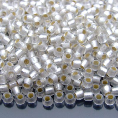 TOHO Seed Beads 21F Silver Lined Frosted Crystal 6/0 beads mouse