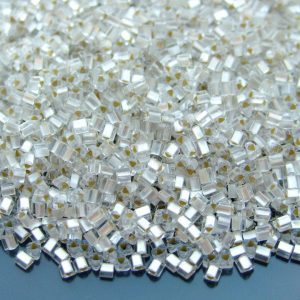10g 21F Silver Lined Frosted Crystal Toho Triangle Seed Beads 11/0 2mm Michael's UK Jewellery